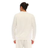 SPQR Pamuklu Bisiklet Yaka Basic Sweatshirt SATURN EKRU
