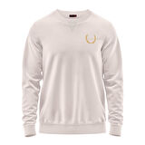 SPQR Pamuklu Bisiklet Yaka Basic Sweatshirt SATURN BEJ