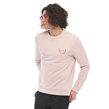 SPQR Pamuklu Bisiklet Yaka Basic Sweatshirt SATURN BEJ