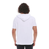 SPQR Pamuklu Kapüşonlu Kısa Kollu Sweatshirt NEPTUNE BEYAZ