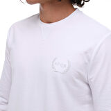 SPQR Pamuklu Kapüşonlu Kısa Kollu Sweatshirt NEPTUNE BEYAZ