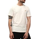 Raru AGNITIO Erkek Pamuklu Ekru Günlük T-shirt