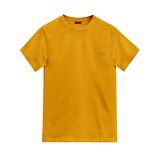 Raru AGNITIO Erkek Pamuklu Hardal Günlük T-shirt