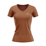 Raru Kadın %100 Pamuk T-Shirt MULIER KAHVERENGİ