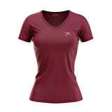 Raru Kadın %100 Pamuk T-Shirt MULIER BORDO