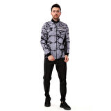 SPQR Baskılı Fermuarlı Sweatshirt AQUILUS GRİ