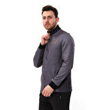 SPQR Baskılı Fermuarlı Sweatshirt MEDUSA GRİ
