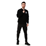 SPQR Erkek Baskılı Fermuarlı Sweatshirt AUREUS SİYAH