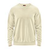 Raru %100 Pamuk Bisiklet Yaka Unisex Basic Sweatshirt AUDAX EKRU
