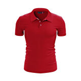 %100 Pamuk Polo T-Shirt IMPERO KIRMIZI
