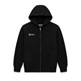 Kapüşonlu Tam Fermuarlı Sweatshirt SİYAH