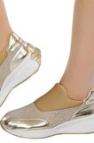 Veform Hafif ve Rahat Tabanlı, Günlük Şık ve Spor Kadın Slip-on Ayakkabı  Taş Detaylı FV1490FV