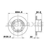 Mercedes Fren Diski Arka (cift Teker) Sprinter 901 902 903 904 96>06 Lt 28 35 46 96>06 - Braxıs Ad1018