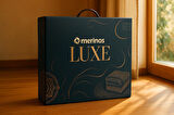 Merinos Luxe 3 Parça Çift Kişilik Yatak Örtüsü Seti Kutulu 230x250 Petek Pudra