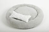 Cookie Pet Sherpa Üstü Açık 50 cm Gri Küçük - Orta Irk Köpek Yatağı