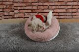 Cookie Pet Sherpa Polar Yıkanabilir Yuvarlak Köpek Kedi Yatağı 50 cm Açık Pudra