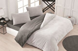 Merinos Eternity Fitilli 4 Parça Çift Kişilik Nevresim Takımı 200x220 Açık Gri