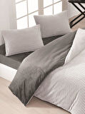 Merinos Eternity Fitilli 4 Parça Çift Kişilik Nevresim Takımı 200x220 Açık Gri