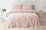 Merinos Modern Twist 3 Parça Çift Kişilik Battaniye Seti Kutulu 220x240 Blush