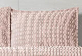 Merinos Modern Twist 3 Parça Çift Kişilik Battaniye Seti Kutulu 220x240 Blush