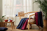 PONPONLU PAMUK BATTANİYE TV 130X170 LACİVERT-BORDO