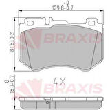Mercedes Fren Balatası On C-Class W205 14> S205 14> C205 15> A205 16> - Braxıs Aa0626