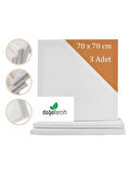 3 Adet 70x70 cm Kare Boş Tuval Tablo