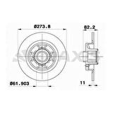 Renault Arka Fren Disk Aynası Abs Sensor Halkası İle Grand Scenic 1.5dci / 1.6 / 1.9 DCI / 2.0 04 - Braxıs Ad0003