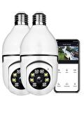 Kablosuz WiFi Ampul 1080p Güvenlik Kamerası İç ve Dış Mekan 2.4GHz WiFi Smart 360 Blm-07