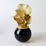 SELİM DEKOR NEBULA CAM KÜP SİYAH-ALTIN