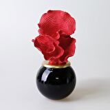 Nebula Cam Küp Siyah Kırmızı