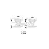 Volvo On Fren Balatası Volvo S60 01>s80 98 06 V70 I II 97> Xc70 00> - Braxıs Aa0077