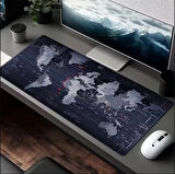 SGE TEKNOLOJİ 90X40 CM Dünya Dikişli Kaydırmaz Taban Speed Ver. Mouse Pad Oyuncu Gaming