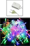 100 Ledli Renkli 5 Fonksiyonlu 10 mt LED Yılbaşı Ağaç Süsü Sarkıt Işık LED Işık Ağaç Süsleme