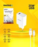 Raedox Q25T 25W Usb Type-C Quick Şarj Seti