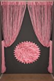 İP MODEL PEMBE RENK İP PERDE 300*280 cm - 2 mm şerit