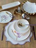 Yamaç Home Modern Violet 24 Parça 6 Kişilik Yemek Takımı