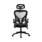 Adore Mobilya Action Ofis ve Çalışma Koltuğu-FileGri-Siyah 57x117x127x63 cm (GxYxD)