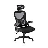 Adore Mobilya Action Ofis ve Çalışma Koltuğu-FileSiyah 57x117x127x63 cm (GxYxD)