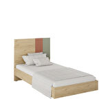 Terra Tek Kişilik Karyola-Florida Meşe/Karışık Renk 107x110x205 cm