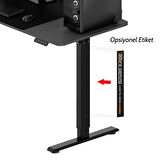 Adore Gaming Maestro-X Yükseklik Ayarlı Oyuncu Masası - Siyah 140x72-117x60 cm
