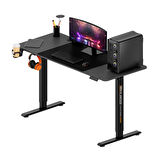 Adore Gaming Maestro-X Yükseklik Ayarlı Oyuncu Masası - Siyah 140x72-117x60 cm