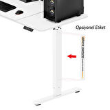 Adore Gaming Maestro-X Yükseklik Ayarlı Oyuncu Masası - Beyaz 140x72-117x60 cm