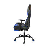 Adore Gaming ProX Oyuncu Koltuğu Siyah / Mavi S.Deri 71x77,5-126x136 cm