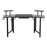 Adore Gaming Commander Oyuncu Masası RGB Carbon Fiber - Siyah 160x75x49-56 cm