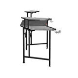 Adore Gaming Commander Oyuncu Masası RGB Carbon Fiber - Siyah 160x75x49-56 cm