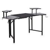 Adore Gaming Commander Oyuncu Masası RGB Carbon Fiber - Siyah 160x75x49-56 cm