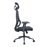 Reflex-S Full Ergonomic Yönetici ve Çalışma Koltuğu File Kumaş - Siyah 66 x 124-134 x -74 cm