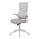 Adore Mobilya Techno Rest File Sırtlı Çalışma Koltuğu-Bej-Gri 65x110-120x67 cm (GxYxD)