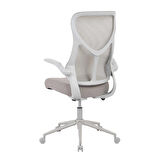 Adore Mobilya Techno Rest File Sırtlı Çalışma Koltuğu-Bej-Gri 65x110-120x67 cm (GxYxD)